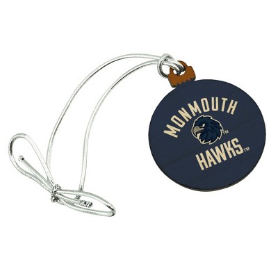 Monmouth University Official Hawks Mini Small Tiny Wood Christmas Tree Holiday Ornament