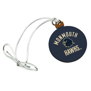 Monmouth University Official Hawks Mini Small Tiny Wood Christmas Tree Holiday Ornament - 1 of 4