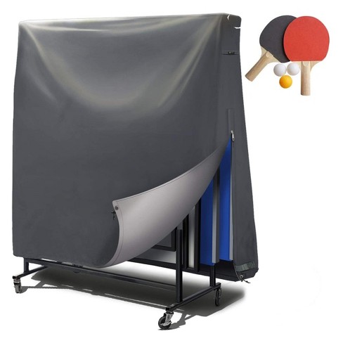 Smartpeas Outdoor ping pong table cover – PVC coating / glued seams /  ventilation openings, Gray