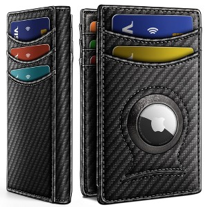 Narwey Men Airtag Wallet,Slim Wallet Money Clip Card Holder Magnetic Closure