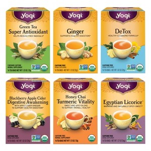 Yogi Tea - Digestion and Detox Tea Variety Pack Sampler -  96 ct , 6 Pack - 1 of 4