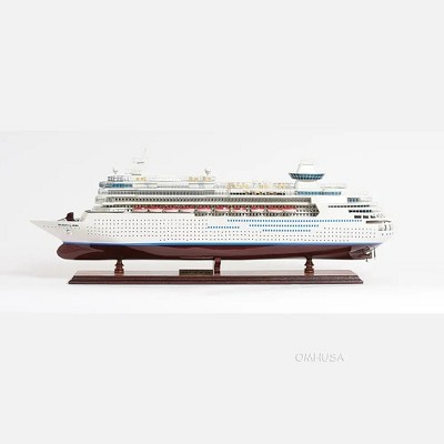 Majesty of the Seas Wooden Cruise Ship Model – Fully Assembled, 12.5 Inch By Old Modern Handicrafts