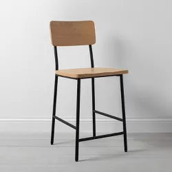 Wood & Steel Counter Stool -Natural/Black - Hearth & Hand™ with Magnolia