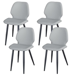 Sapphtopaz Modern Dining Chairs with Metal Legs PU Upholstered Kitchen Chair with Shell-Shaped Dining Room Chair for Kitchen,Restaurant - 1 of 4