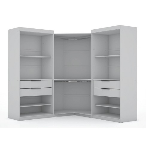  Closet Kit with Hanging Rods & Shelves - Corner Closet