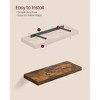 VASAGLE Set of 2 Floating Wall Shelves - Rustic Brown - Display Shelves for Picture Frames - Living Room, Kitchen - 2 of 4