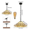 YIYIBYUS 2-light Tiffany Style Pendant Light Adjustable Height for Kitchen Island Dining Room - 4 of 4