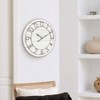 19.5” Farmhouse Clock with Galvanized Finish & White Shiplap. Arabic Numerals for Living Room, Entryway, or Office Decor - 4 of 4