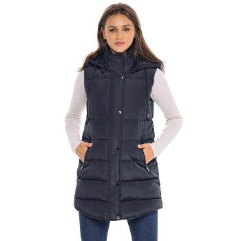 Talbots Womens Petite Navy Blue Winter Puffer Vest with Pockets on eBid  United States
