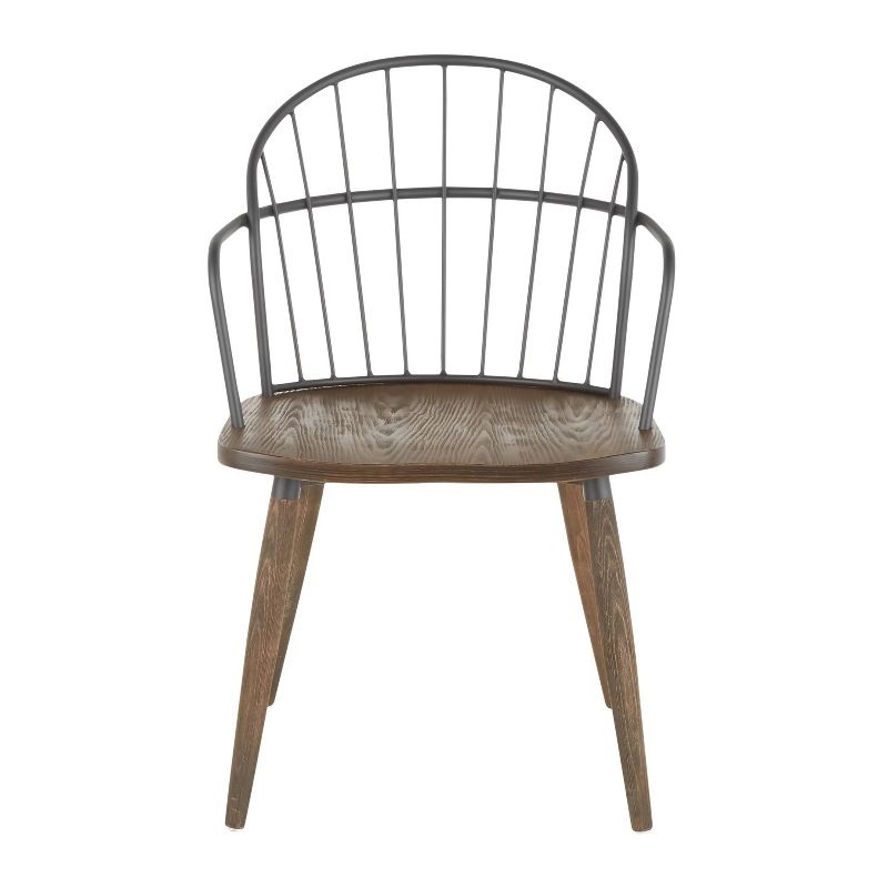 Riley Industrial Chair Dark Walnut/Black - LumiSource, 6 of 11
