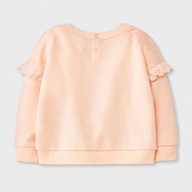 Baby Girls' Solid Sweatshirt - Cat & Jack™ Pink, 3 of 6