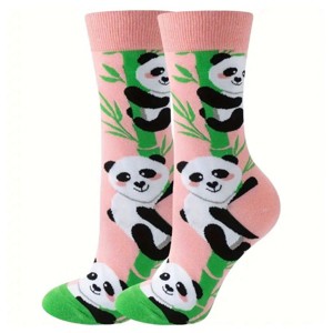 Pink Bamboo Panda Socks (Women's Sizes Adult Medium) from the Sock Panda - 1 of 3