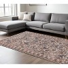 Tan And Blue Oriental Area Rug With Fringe - 2 of 4