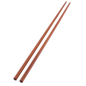 Unique Bargains Restaurant Hot Pot Noodle Serving Bamboo Chopsticks 16.5" Brown 1 Pair - 1 of 3