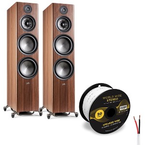 Polk Audio Reserve R700 Floorstanding Speaker Cable Bundle (Walnut) - 1 of 4