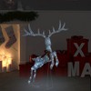 vidaXL - Magical Flying Reindeer Christmas Decoration with Energy-Efficient 120 LEDs, Multiple Lighting Effects, Indoor/Outdoor Use, White and Silver - 2 of 4