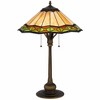Cal Lighting 60W x 2 Armscroft Tiffany Table lamp - 3 of 3