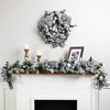 Northlight Flocked Pine with Harlequin Bows and Ornaments Christmas Wreath - 24" - Unlit - image 3 of 4