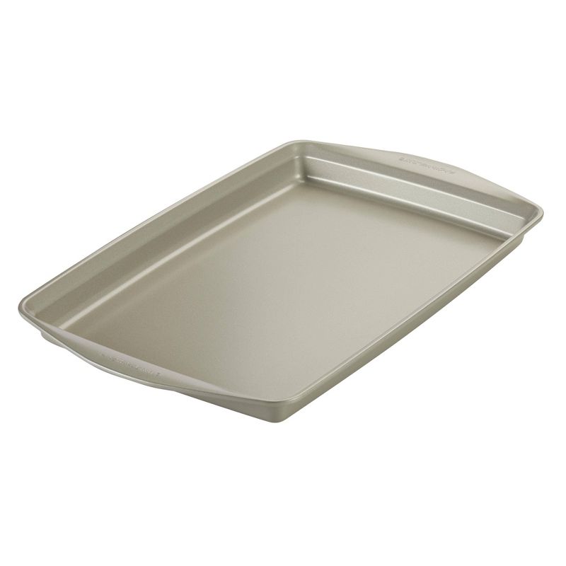 Rachael Ray 3pc Nonstick Bakeware Cookie Pan Set Silver, 4 of 7