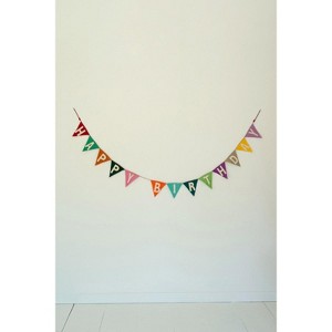 Felt Happy Birthday Garland – Party Decoration Banner by Kalalou - 1 of 3