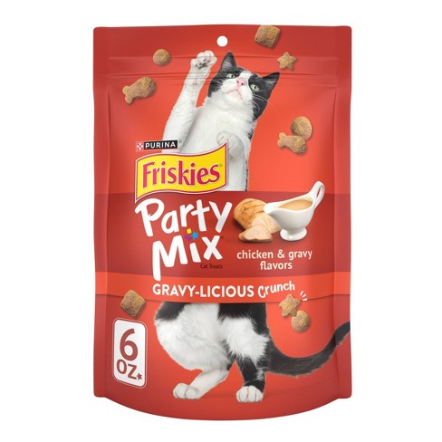 Purina Friskies Party Mix Chicken Gravy licious Crunch Crunchy Cat Treats 6oz Target