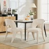 GDFStudio Harlow Contemporary Chenille Upholstered Dining Chairs with Hollowed-Out Backrest (Set of 2) - 2 of 4