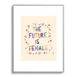 Valeria Frustaci The future is female Metal Framed Art Print - Deny Desings - 1 of 3