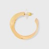 Wavy Open Hoop Earrings - A New Day™ Gold - 3 of 3