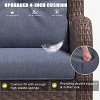 LayinSun Outdoor Patio Furniture Set, Brown Rattan Wicker Sectional Swivel Rocker Chairs Sets with Ottomans, Swivel Glider Chair - 3 of 4