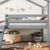 TIRAMISUBEST Twin Size Low House Loft Bed with Slide, Ladder and Safety Guardrails, Pine House Bed with House Roof Frame for Kids - 4 of 4