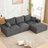110'' Modular Sectional Sofa – L-Shaped Cloud Couch with Chaise, Deep Seat Chenille Sofa, No Assembly - 4 of 4