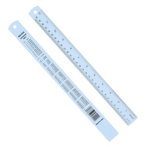 Unique Bargains Aluminum Alloy Rulers with Centimeters Millimeters Inches and Conversion Table 2 Pcs - 1 of 4