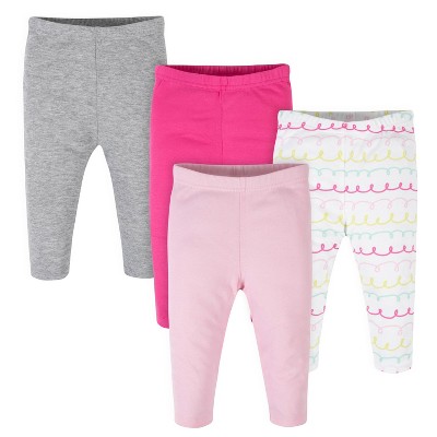 Gerber Baby Girls' Premium Leggings - Hot Pink & Navy - 6-9 Months