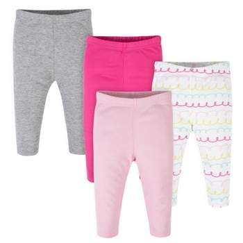 Onesies Brand Baby Girls' Pants, 4-pack