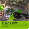 Greenworks POWERALL 8" 24V 2Ah Cordless Polesaw Kit with Battery and Charger: 9' Length, 11' Reach - 4 of 4