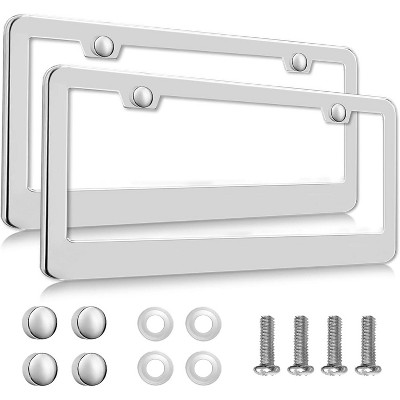 TruAIR Silver License Plate Frames (2-Pack)