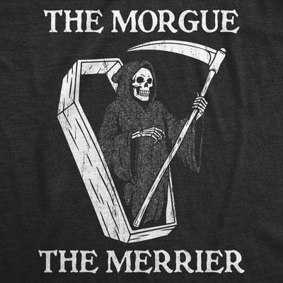 Мужские футболки Crazy Dog T-Shirts, Inc. Mens Funny T Shirts The Morgue The Merrier Sarcastic Grim Reaper Graphic Novelty Tee for Men - Crazy Dog Men's T Shirt For Halloween Season Black XL — фото 2