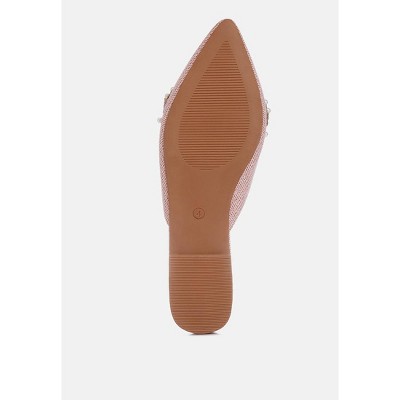 Женские сабо Rag & Co Women Astre Pearl Embellished Shimmer Mules 6 — фото 5