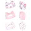 Hudson Baby Infant Girl 12Pc Headband and Scratch Mitten Set, Pink Floral, 0-6 Months - 2 of 2