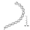 Guili Sterling Silver Tennis Bracelet with Oval CZ in White, Pink, Blue, or Green—A Dazzling Statement for Any Elegant Occasion. - 4 of 4