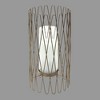 Iron and Glass Candle Holder 14.25" Geometric Gold Hurricane Stand by Melrose - 3 of 3