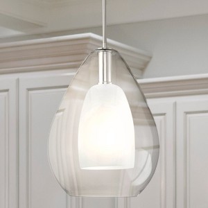 Urban Ambiance Luxury Casual Indoor Pendant,  20-3/4''H x 15"W x 15''D,  Brushed Nickel Finish, UHP4933 - 1 of 4
