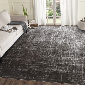 Modern Abstract Area Rug, Washable Rugs for Living Room, Non Slip & Stain Resistant Ombre Print Accent Carpet - 1 of 4