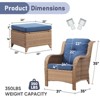 Gymojoy Outdoor Patio Chair Table with Ottoman High Back Club Chair - 2 of 4