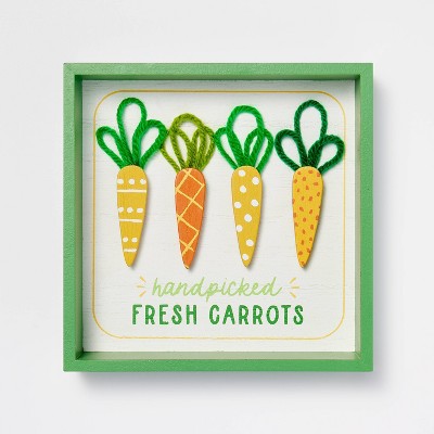 Easter Wood Shadowbox Fresh Carrots - Spritz™