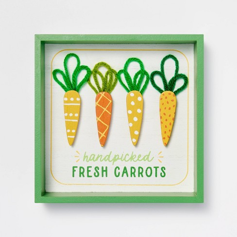 Easter Wood Shadowbox Fresh Carrots - Spritz™ : Target