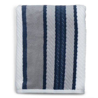 blue gray bath towels
