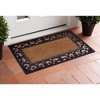HomeRoots 18" X 30" Beige and Black Rubber and Coir Outdoor Door Mat - 2 of 4