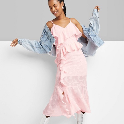 Women's Ruffle Midi Dress - Wild Fable™ Pink S : Target