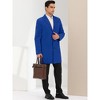 Lars Amadeus Men's Classic Solid Slim Fit Notch Lapel Single Breasted Overcoat - 4 of 4